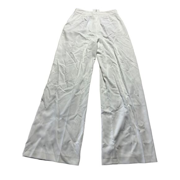 Zara Women's White Dark Oyster Wide-Legged Pants Size Medium NWT - Picture 2 of 6